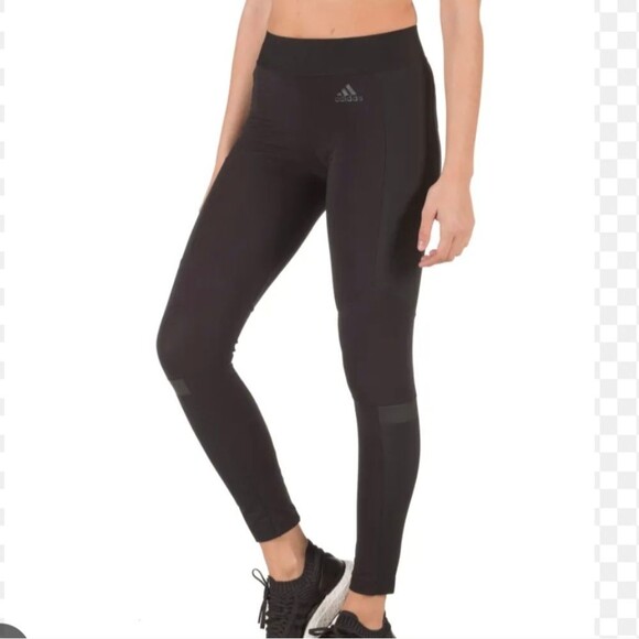 Adidas Performance Black Wind Leggings Women's Size Large - Picture 1 of 8